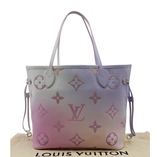 LOUIS VUITTON Neverfull MM Monogram Giant Canvas Tote Bag Sunrise Pastel