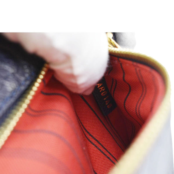 LOUIS VUITTON Metis Pochette Empreinte Leather Crossbody Bag Navy Blue