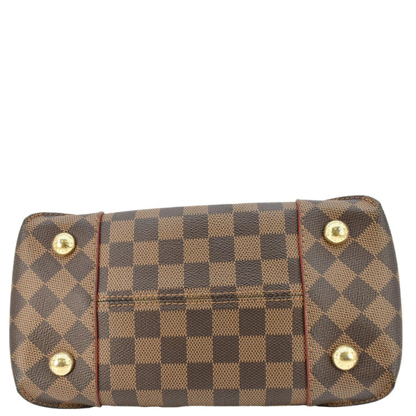 LOUIS VUITTON Caissa PM Damier Ebene Tote Bag Brown