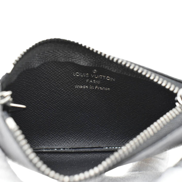 LOUIS VUITTON Monogram Reverse Eclipse Key Pouch Black