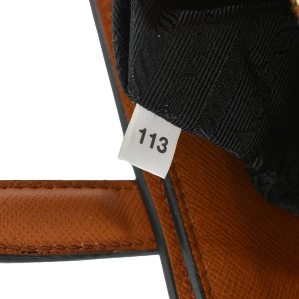 PRADA Saffiano Leather Top Handle Satchel Bag Orange