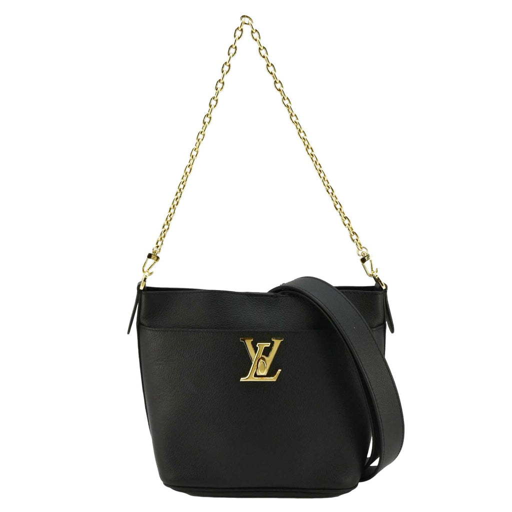 LV Lock and Walk Bag Black Gold Cowhide 241220