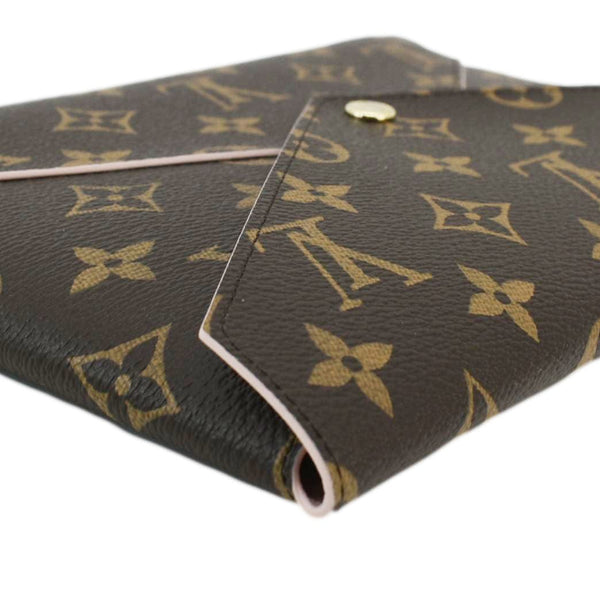 LOUIS VUITTON Kirigami Pochette Large Monogram Canvas Clutch Rose Ballerine