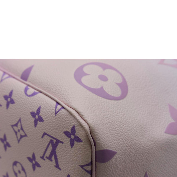 LOUIS VUITTON Neverfull MM Monogram Giant Canvas Tote Bag Sunrise Pastel