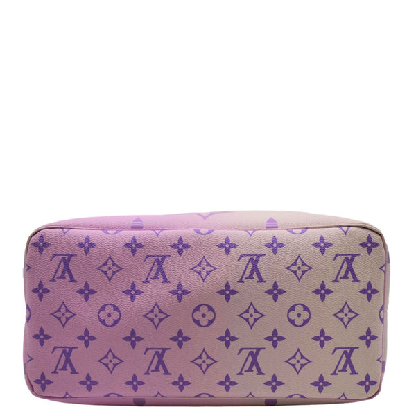 LOUIS VUITTON Neverfull MM Monogram Giant Canvas Tote Bag Sunrise Pastel