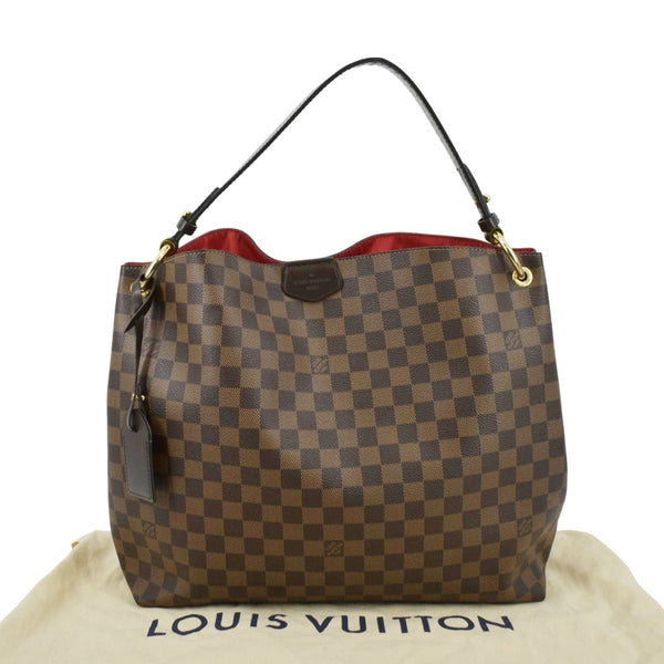 LOUIS VUITTON Graceful MM Damier Ebene Shoulder Bag Brown