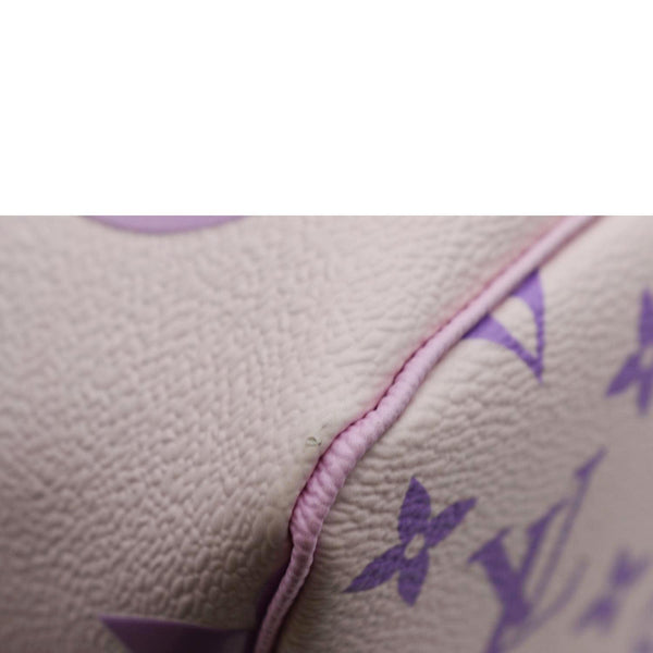 LOUIS VUITTON Neverfull MM Monogram Giant Canvas Tote Bag Sunrise Pastel