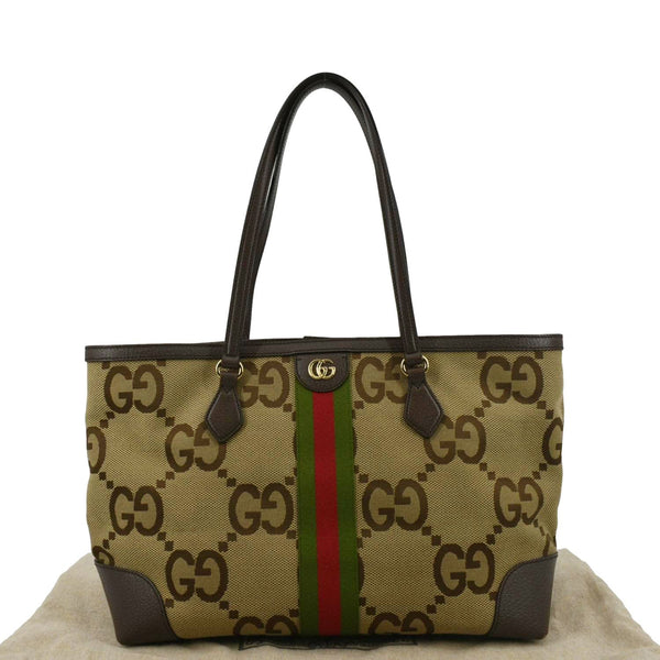 GUCCI Ophidia Jumbo GG Supreme Canvas Tote Bag Beige 631685
