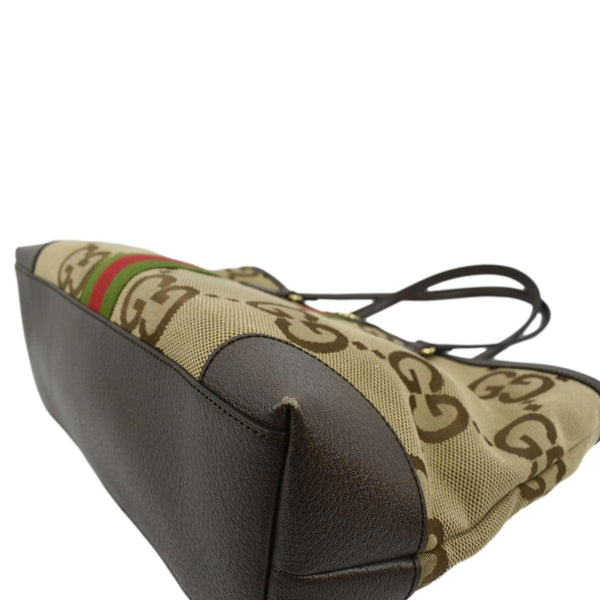 GUCCI Ophidia Jumbo GG Supreme Canvas Tote Bag Beige 631685