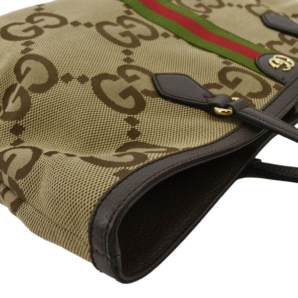 GUCCI Ophidia Jumbo GG Supreme Canvas Tote Bag Beige 631685