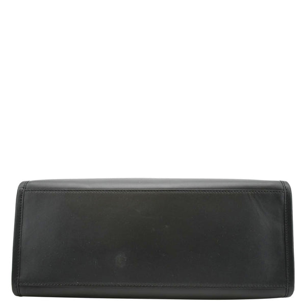 FENDI Sunshine Plexiglass Medium Leather Shopper Tote Bag Black