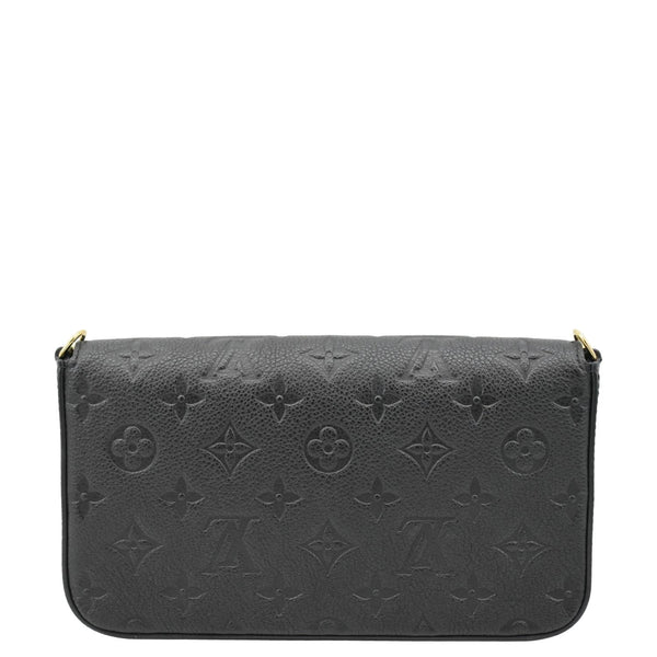 LOUIS VUITTON Felicie Monogram Empreinte Pochette Shoulder Bag Black