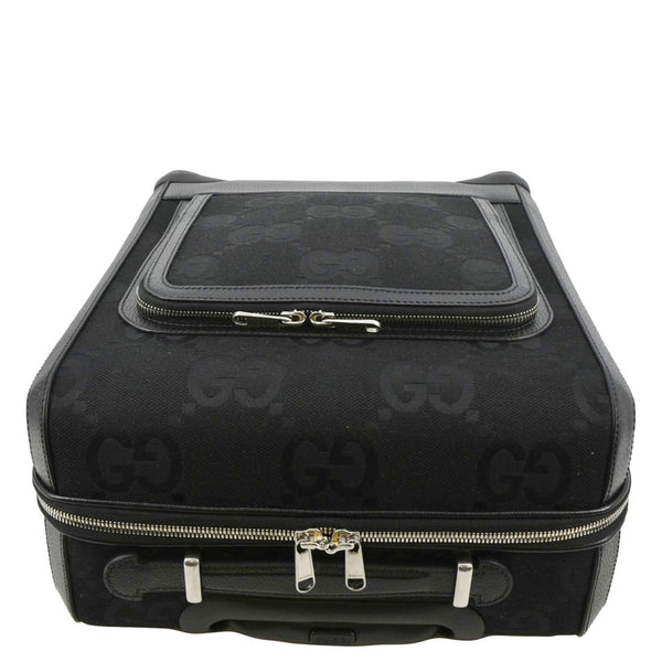 GUCCI Small Cabin Trolley Jumbo GG Supreme Canvas Travel Bag Black 451003
