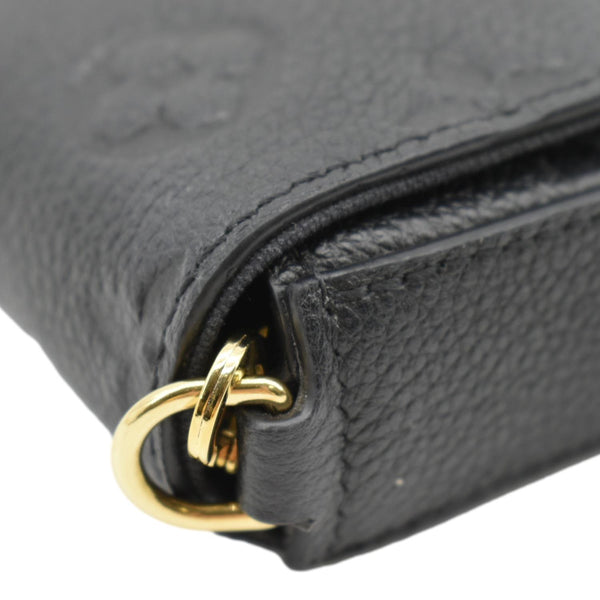 LOUIS VUITTON Felicie Monogram Empreinte Pochette Shoulder Bag Black