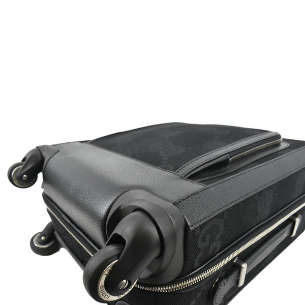 GUCCI Small Cabin Trolley Jumbo GG Supreme Canvas Travel Bag Black 451003
