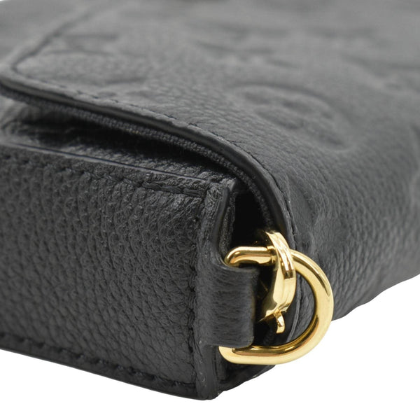 LOUIS VUITTON Felicie Monogram Empreinte Pochette Shoulder Bag Black