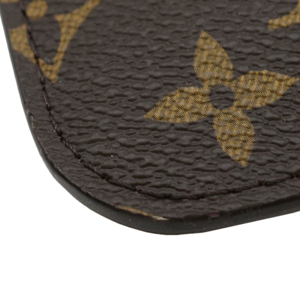 LOUIS VUITTON Monogram Canvas Pochette Wristlet Neverfull Pouch Brown