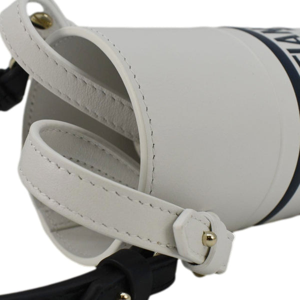 Christian Dior Vibe Bottle Holder Printed Leather Crossbody Bag White