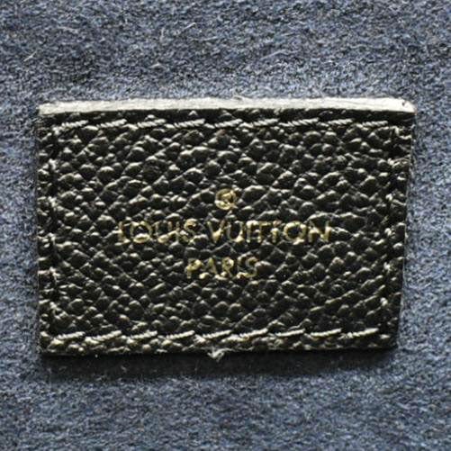 LOUIS VUITTON Neverfull MM Empreinte Leather Tote Shoulder Bag Black