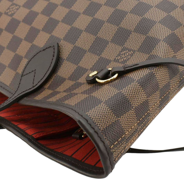 LOUIS VUITTON Neverfull MM Damier Ebene Tote Bag Brown