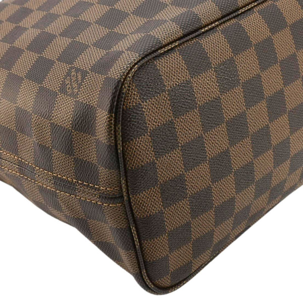 LOUIS VUITTON Neverfull MM Damier Ebene Tote Bag Brown