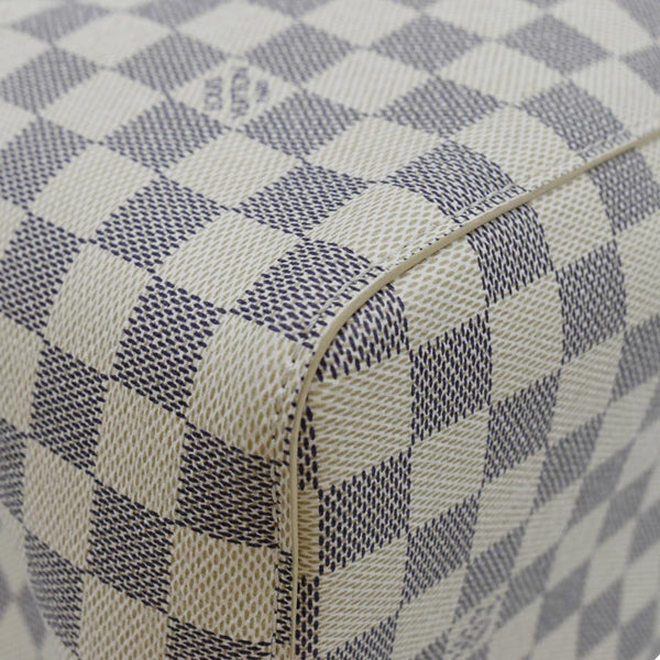 LOUIS VUITTON Neonoe Braided Handle Damier Azur Crossbody Bag White