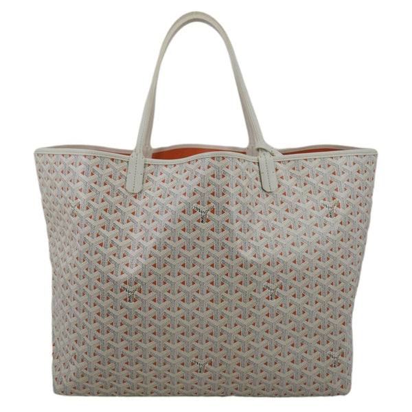 GOYARD Saint Louis Claire Voie GM Canvas Tote Shoulder Bag White