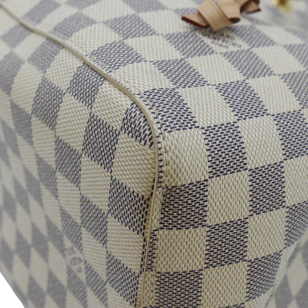 LOUIS VUITTON Neonoe Braided Handle Damier Azur Crossbody Bag White