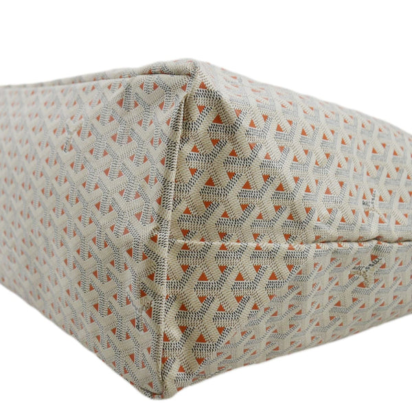 GOYARD Saint Louis Claire Voie GM Canvas Tote Shoulder Bag White