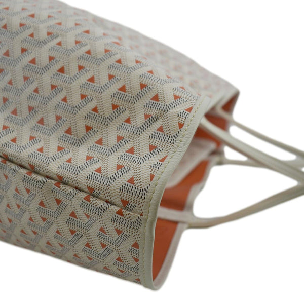 GOYARD Saint Louis Claire Voie GM Canvas Tote Shoulder Bag White