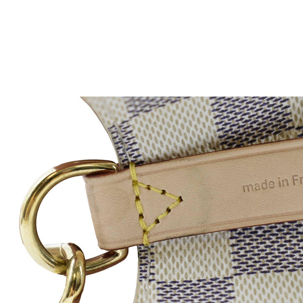 LOUIS VUITTON Neonoe Braided Handle Damier Azur Crossbody Bag White