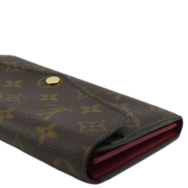 LOUIS VUITTON Sarah Monogram Canvas Wallet Brown