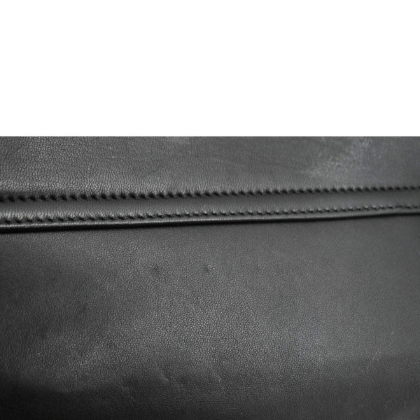 VERSACE Medusa Leather Chain Clutch Bag Black