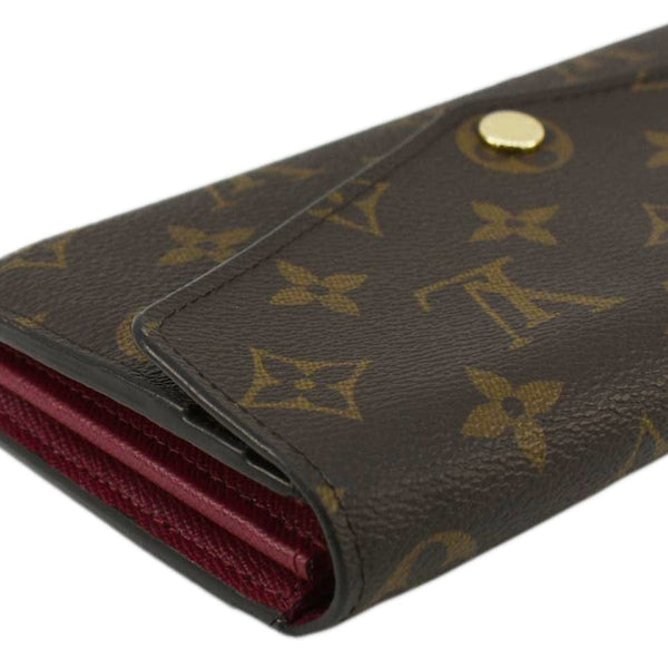 LOUIS VUITTON Sarah Monogram Canvas Wallet Brown