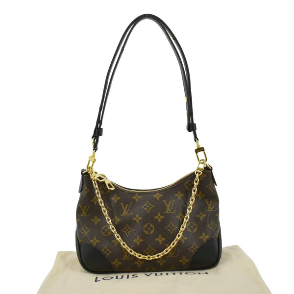 LOUIS VUITTON Boulogne NM Monogram Canvas Shoulder Bag Black