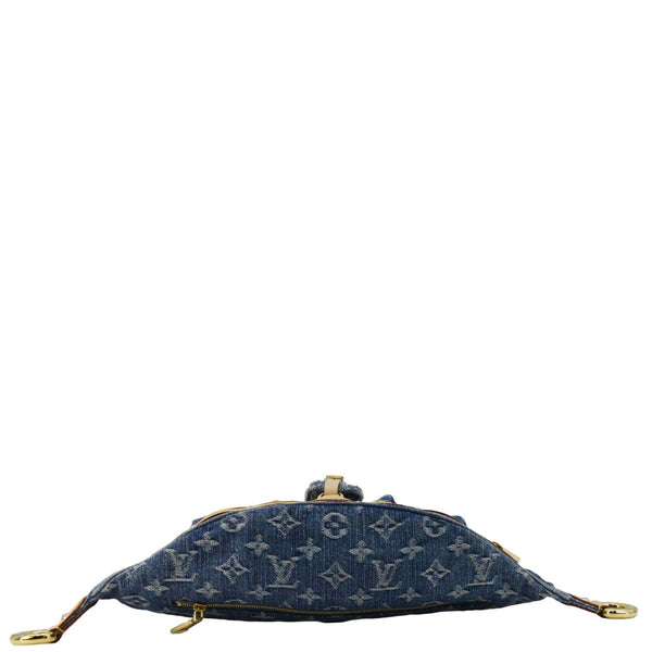 LOUIS VUITTON High Rise Monogram Denim Bumbag Blue