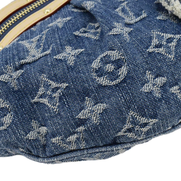 LOUIS VUITTON High Rise Monogram Denim Bumbag Blue