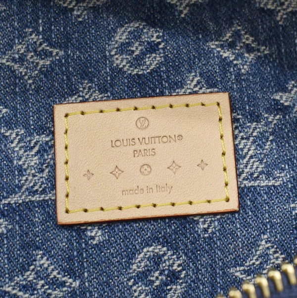 LOUIS VUITTON High Rise Monogram Denim Bumbag Blue