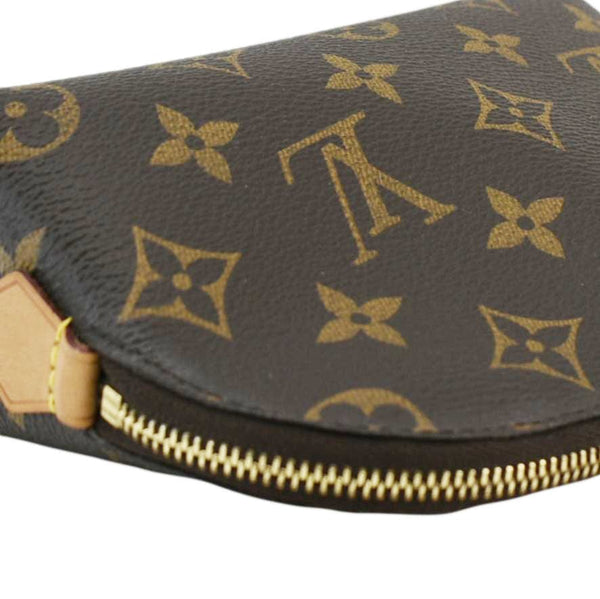 LOUIS VUITTON PM Monogram Canvas Cosmetic Pouch Brown