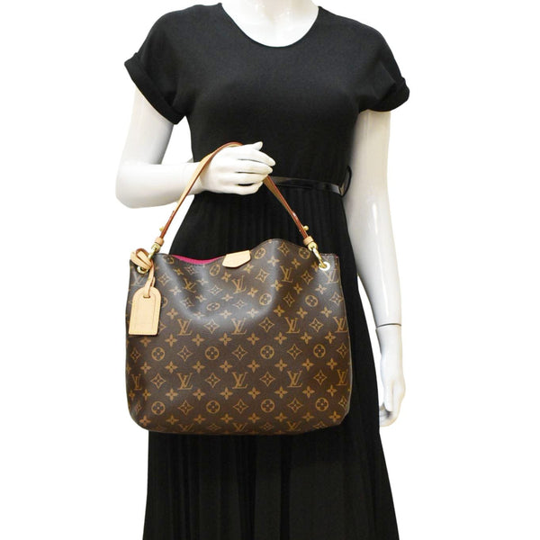LOUIS VUITTON Graceful PM Monogram Canvas Brown Shoulder Bag dummy look