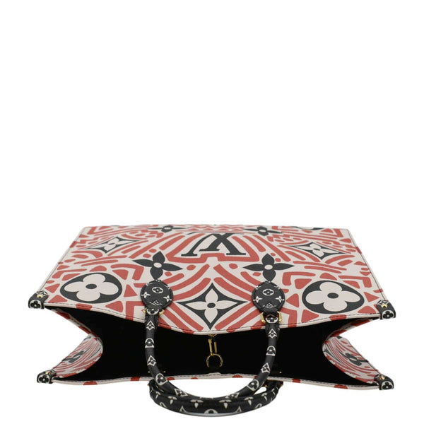 LOUIS VUITTON Onthego GM Crafty Monogram Giant Canvas Shoulder Bag Red