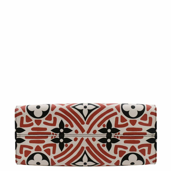 LOUIS VUITTON Onthego GM Crafty Monogram Giant Canvas Shoulder Bag Red