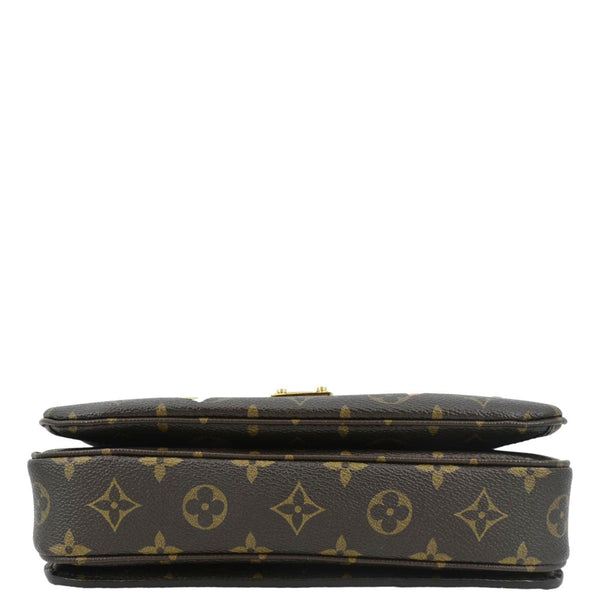 LOUIS VUITTON Lovelock Metis Pochette Patches Monogram Canvas Crossbody Bag Brown
