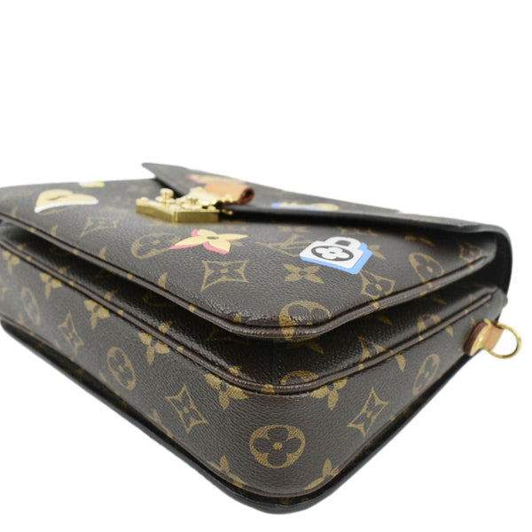 LOUIS VUITTON Lovelock Metis Pochette Patches Monogram Canvas Crossbody Bag Brown