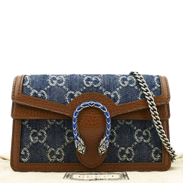GUCCI Dionysus Super Mini GG Supreme Canvas front side