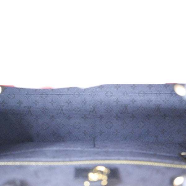 LOUIS VUITTON Onthego GM Crafty Monogram Giant Canvas Shoulder Bag Red