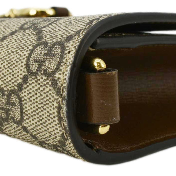 GUCCI Horsebit 1955 Small GG Supreme Canvas Shoulder Bag Beige 677286