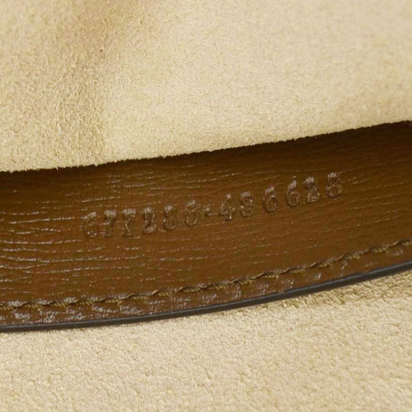 GUCCI Horsebit 1955 Small GG Supreme Canvas Shoulder Bag Beige 677286