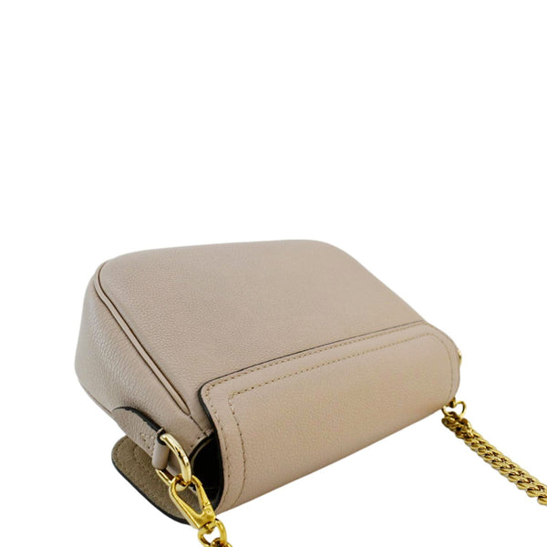 LOUIS VUITTON Lockme Tender Grained Calfskin Leather Shoulder Bag Greige