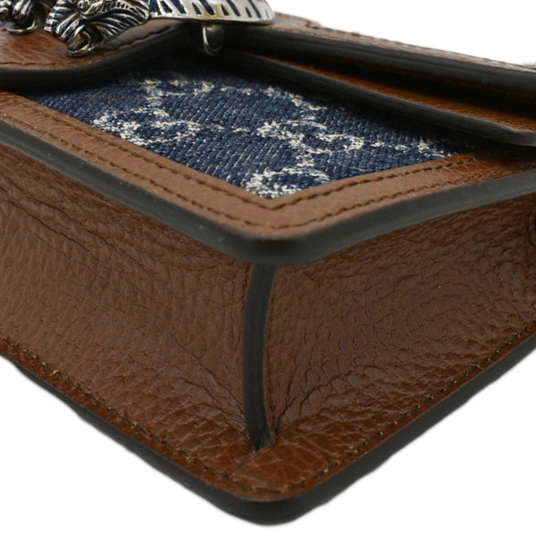 GUCCI Dionysus Super Mini GG Supreme Canvas Crossbody Bag Blue 476432